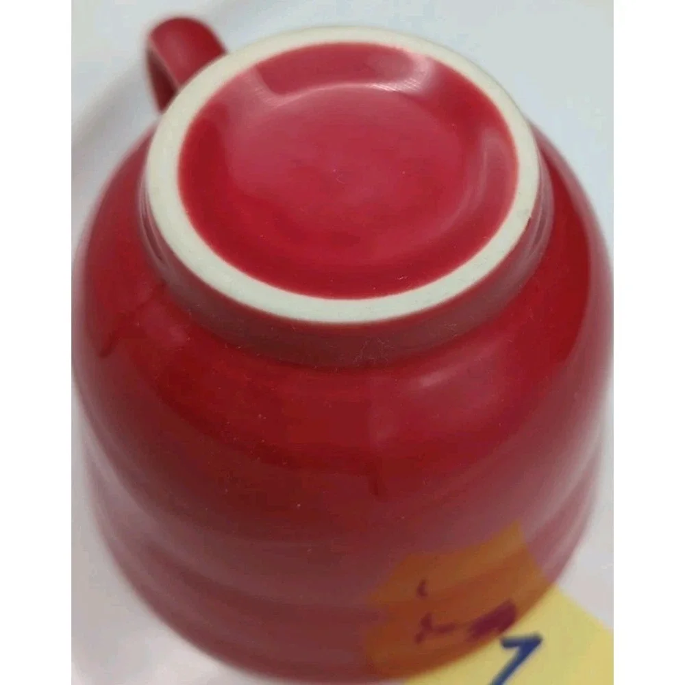 Homer Laughln Fiesta Tableware Fiestaware Cup Red Faintly Incised HLC fiesta USA